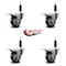 Service Caster 3'' Maroon Poly Swivel 1'' Expanding Stem Caster Set Total Lock Brake, 4PK SCC-EXTTL20S314-PPUB-MRN-1-4 - alternate 4